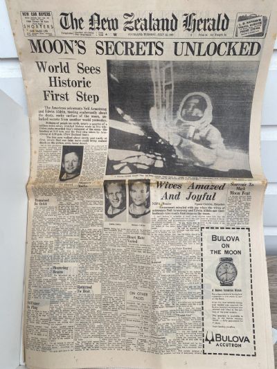 OLD NEWSPAPER: The New Zealand Herald, 22 July 1969 - Moon Landing Special