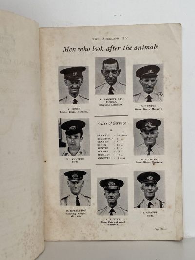 ZOOLOGICAL PARK: The Auckland City Council Official Guide 1953