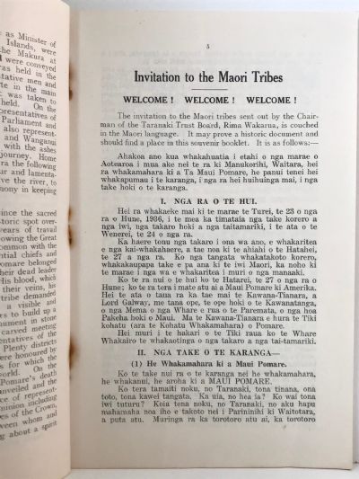 WAITARA 1859-1936: Souvenir of Pomare Memorial Meeting