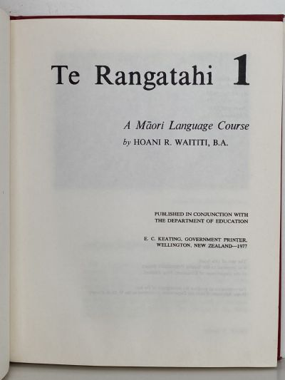 TE RANGATAHI: A Maori Language Course - Book 1
