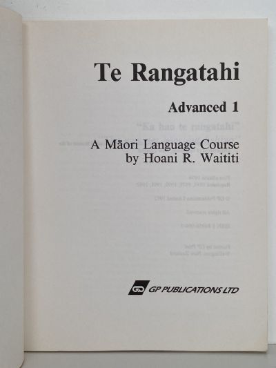 TE RANGATAHI: A Maori Language Course - Books 1 and 2