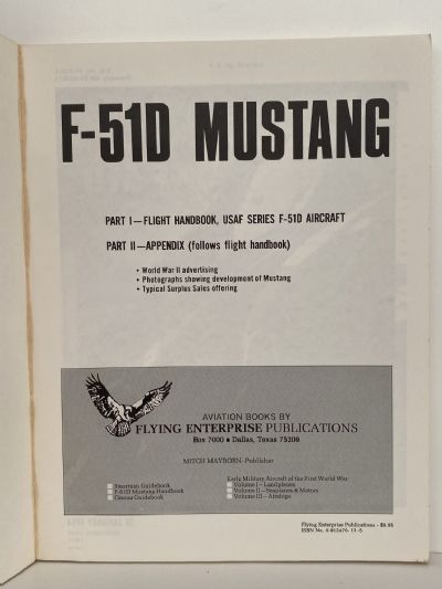 F-51D MUSTANG HANDBOOK: For Pilot and Historian