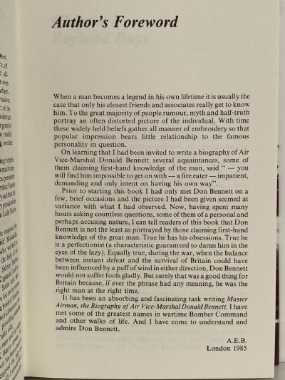 MASTER AIRMAN: A Biography of Air Vice-Marshal Donald Bennett