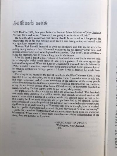 NORMAN KIRK: Diary of the Kirk Years