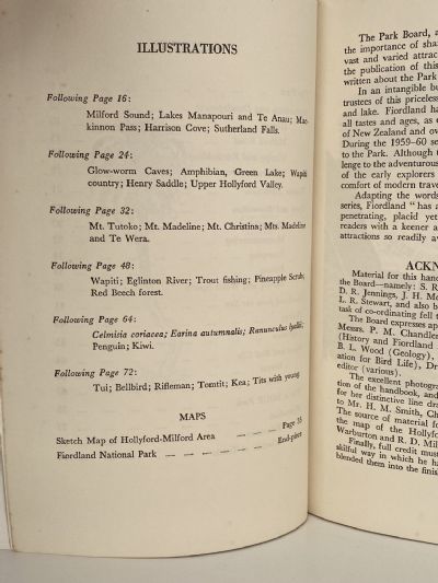 FIORDLAND NATIONAL PARK: Handbook 1961