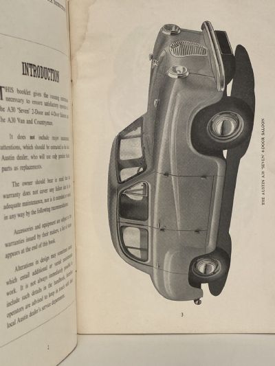 AUSTIN A30 SEVEN: Running and Maintenance Instructions