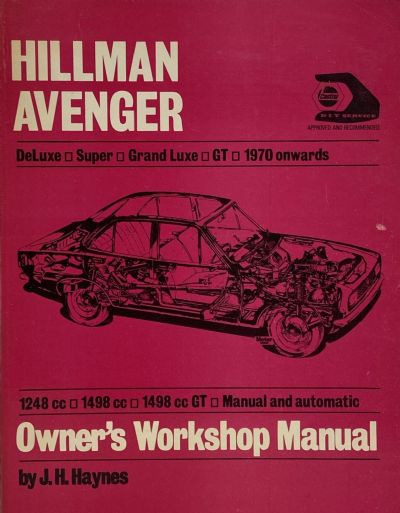 HILLMAN AVENGER: Owner's Workshop Manual - 1970 onwards