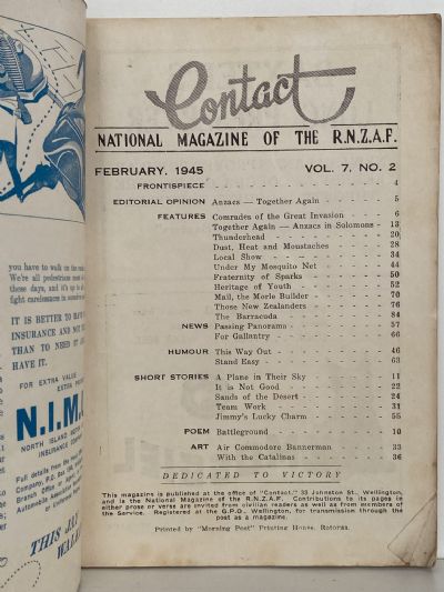 CONTACT: The National Magazine of the RNZAF - Vol. 7, No. 2 - February 1945
