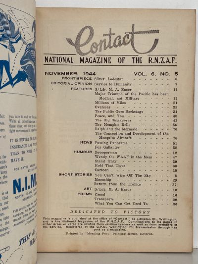 CONTACT: The National Magazine of the RNZAF - Vol. 6, No. 5 - November 1944