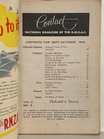 CONTACT: The National Magazine of the RNZAF - Vol. 2, No. 5 - October 1942