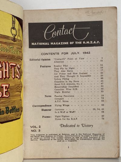 CONTACT: The National Magazine of the RNZAF - Vol. 2, No. 3 - July 1942