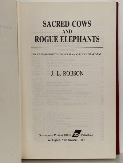 SACRED COWS AND ROGUE ELEPHANTS: Policy Development in the New Zealand Justice Department