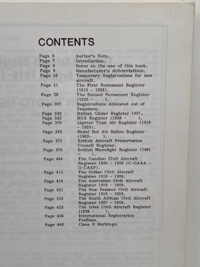 THE CIVIL AIRCRAFT REGISTERS OF GREAT BRITAIN 1919-1985