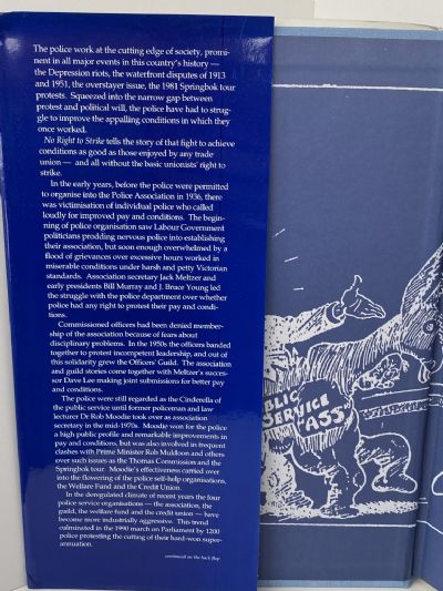 NO RIGHT TO STRIKE: The History of the New Zealand Police Service Organisations