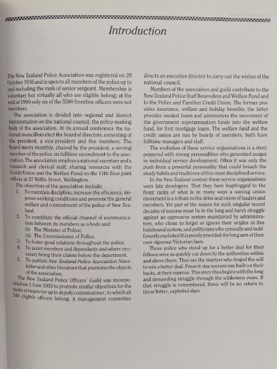 NO RIGHT TO STRIKE: The History of the New Zealand Police Service Organisations