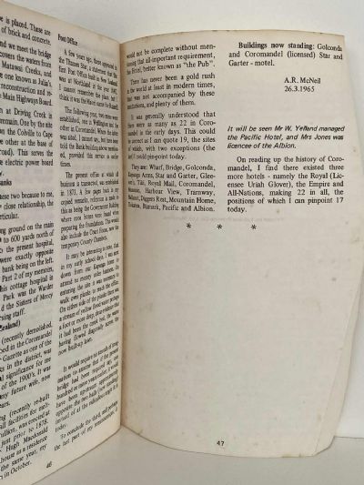 MEMORIES OF EARLY COROMANDEL