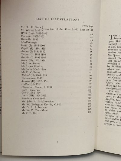 SHAW SAVILL LINE: One hundred years of trading