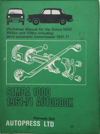 Simca 1000 1961-71 Autobook