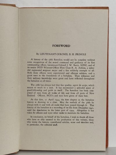 THE 36th BATTALION: Record of Service with 36th Battalion in the Pacific