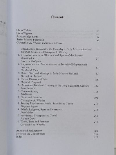 A HISTORY OF EVERYDAY LIFE IN SCOTLAND 1600 to 1800