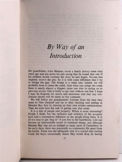 THE STORY OF MENZIES BAY: Banks Peninsula