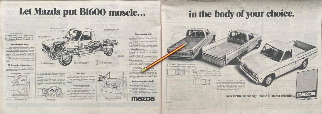 VINTAGE NEWSPAPER ADVERT: Mazda B1600 Ute 1980