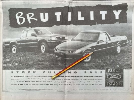 VINTAGE NEWSPAPER ADVERT: Ford XH Falcon and Courier 1997