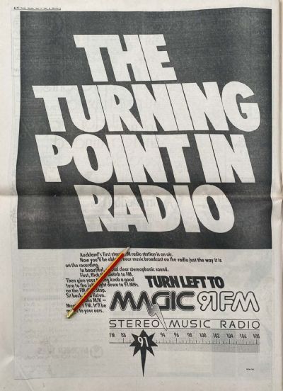 VINTAGE NEWSPAPER ADVERT: Magic 91 FM 1983