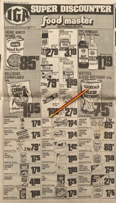VINTAGE NEWSPAPER ADVERT: IGA Grocers 1986
