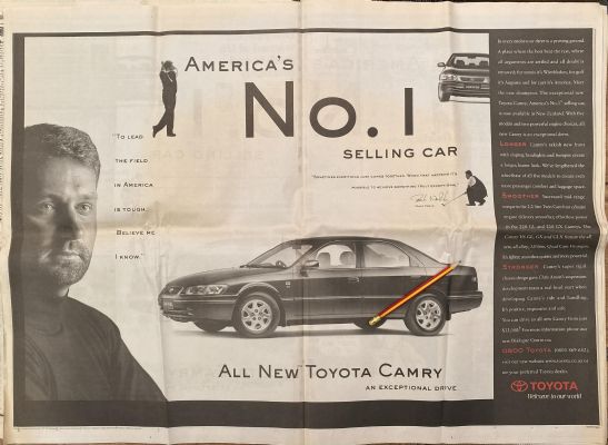 VINTAGE NEWSPAPER ADVERT: Toyota Camry 1997