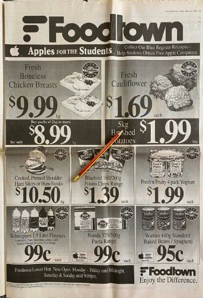 VINTAGE NEWSPAPER ADVERT: Foodtown Wellington 1994