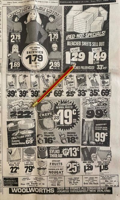 VINTAGE NEWSPAPER ADVERT: Woolworths Supermarket 1973