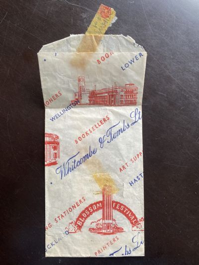 OLD PAPER BAGS and LINED REFILLS: 2x Whitcombe & Tombs circa 1960s