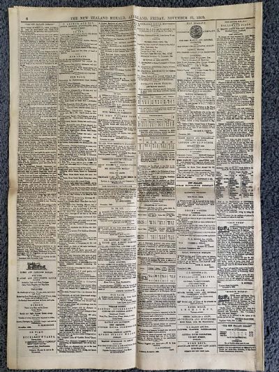 OLD NEWSPAPER: The New Zealand Herald - Vol 1. No 1. Nov 13 1863