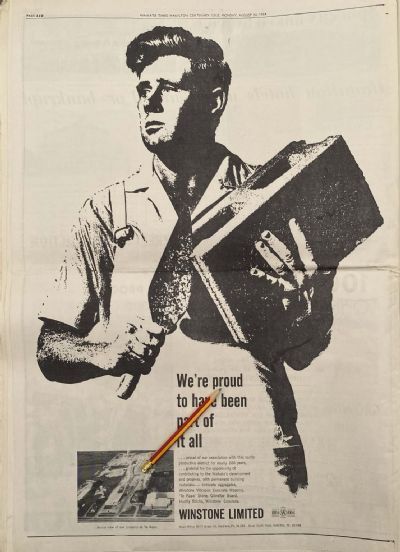 VINTAGE NEWSPAPER ADVERT: Winstone Ltd, Building Materials 1964