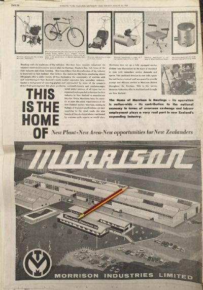 VINTAGE NEWSPAPER ADVERT: Morrison Industries Ltd, Hamilton 1964