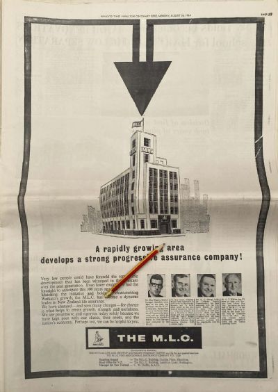 VINTAGE NEWSPAPER ADVERT: M.L.C. Mutual Life and Citizens' Assurance Co. 1964