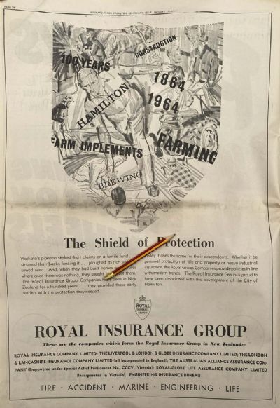 VINTAGE NEWSPAPER ADVERT: Royal Insurance Group 1964