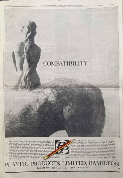 VINTAGE NEWSPAPER ADVERT: Plastic Products Ltd, Hamilton 1964