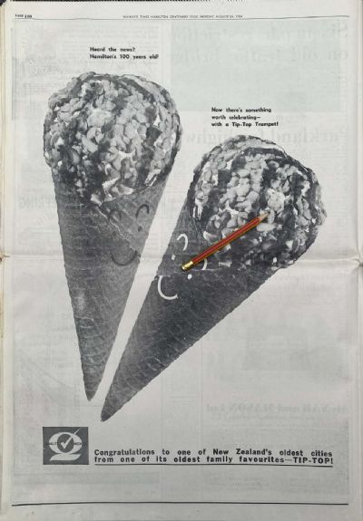 VINTAGE NEWSPAPER ADVERT: Tip-Top Ice Cream 1964