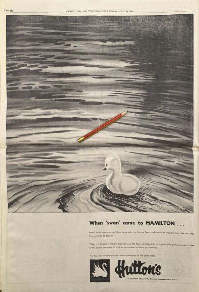 VINTAGE NEWSPAPER ADVERT: Hutton's 1964