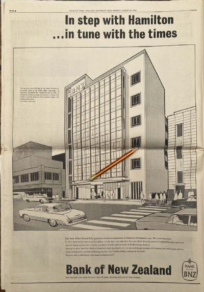 VINTAGE NEWSPAPER ADVERT: Bank of New Zealand 1964