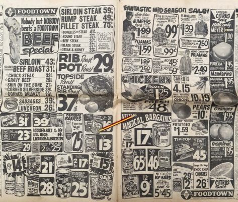 VINTAGE NEWSPAPER ADVERT: Foodtown Supermarkets - 22 July 1969