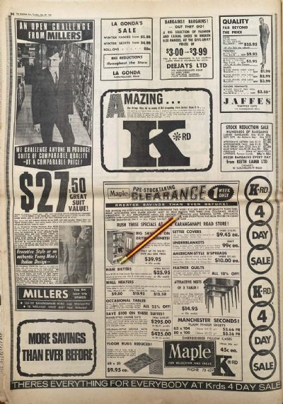 VINTAGE NEWSPAPER ADVERT: Amazing K-Road 1969
