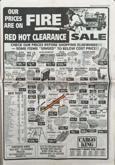 VINTAGE NEWSPAPER ADVERT: Cargo King 1991