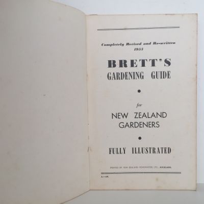 BRETT'S GARDENING GUIDE: 1959 New Revised Edition