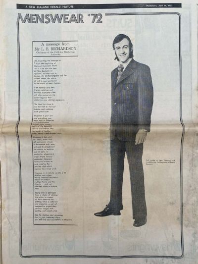 VINTAGE NEWSPAPER ADVERT: Menswear 1972