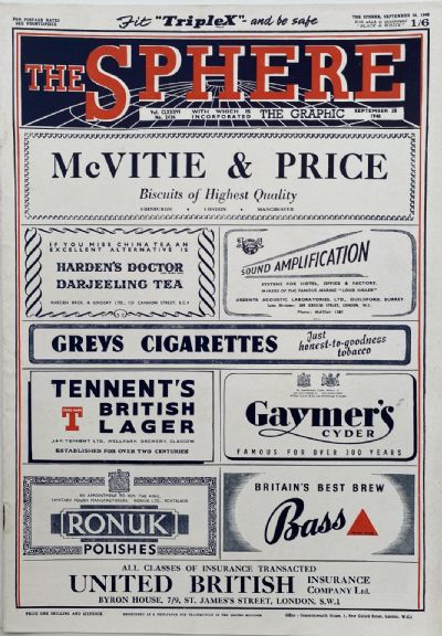 THE SPHERE The Empire's Illustrated Weekly - 28 September 1946, No. 2436