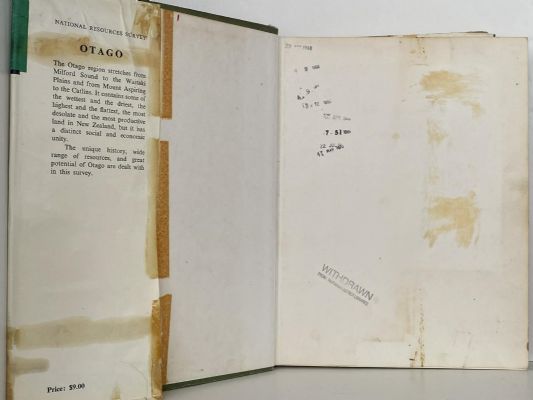 NATIONAL RESOURCES SURVEY: Part V - Otago Region