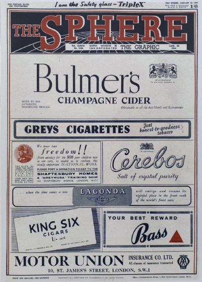 THE SPHERE The Empire's Illustrated Weekly - 22 January 1944, No. 2296